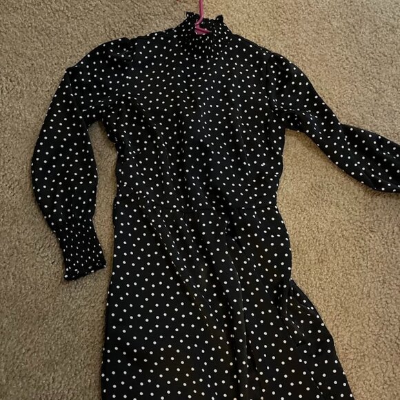 NWOT LOFT Dotted Smocked Mini Flare Dress 00P - Picture 3 of 3